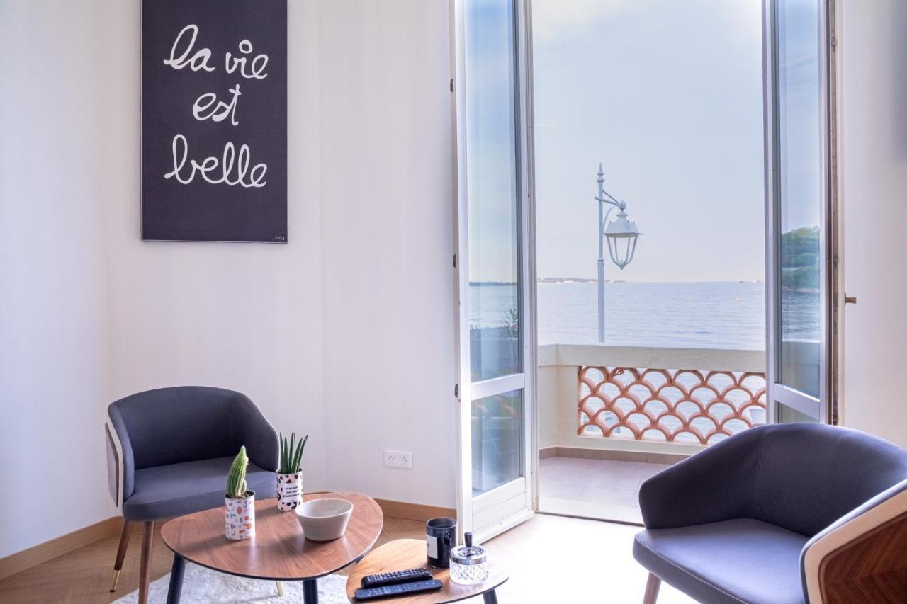 " Nid D'Amour " Evasion De Reve - Pieds Dans L'Eau Face A La Mer Cannes Buitenkant foto